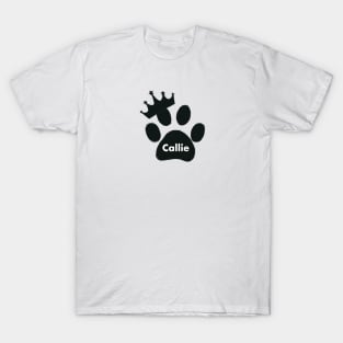 Callie cat name made of hand drawn paw prints T-Shirt